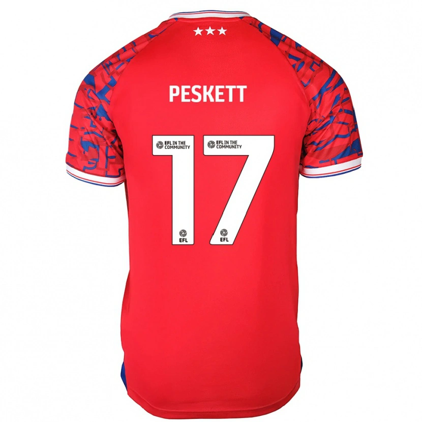 Danxen Women Sophie Peskett #17 Red Blue Away Jersey 2025/26 T-Shirt