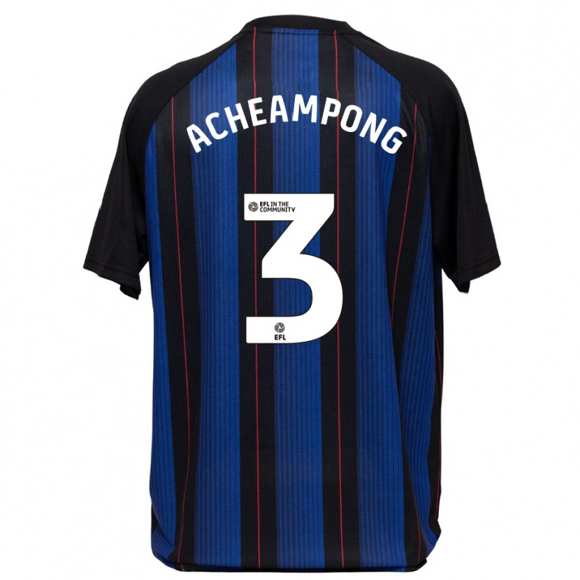 Danxen Women Prince Acheampong #3 Blue Black Away Jersey 2025/26 T-Shirt