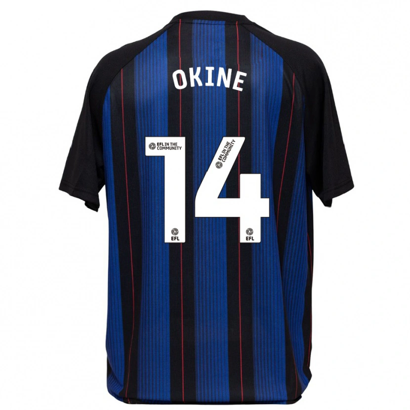 Danxen Women William Okine #14 Blue Black Away Jersey 2025/26 T-Shirt