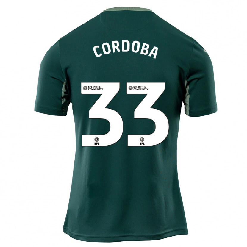 Danxen Women José Córdoba #33 Green White Purple Away Jersey 2025/26 T-Shirt