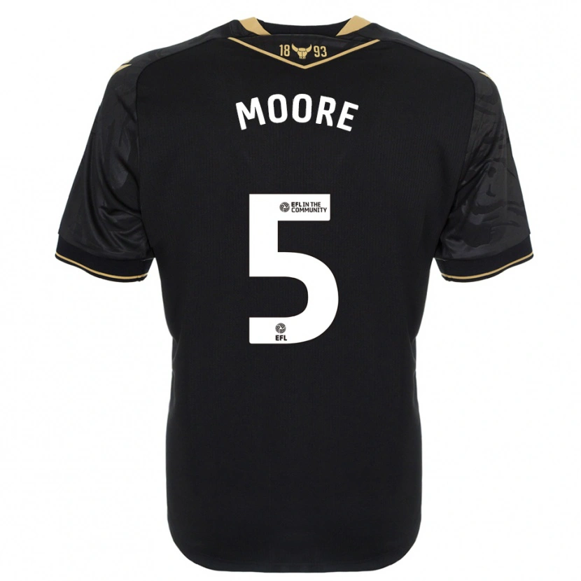 Danxen Women Elliott Moore #5 Black Gold Away Jersey 2025/26 T-Shirt