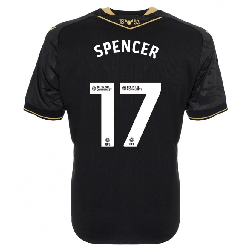Danxen Women Brodie Spencer #17 Black Gold Away Jersey 2025/26 T-Shirt