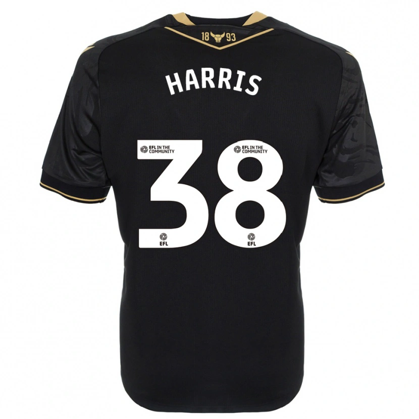 Danxen Women Luke Harris #38 Black Gold Away Jersey 2025/26 T-Shirt