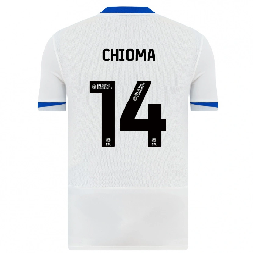 Danxen Women Nathaniel Chioma #14 White Black Away Jersey 2025/26 T-Shirt