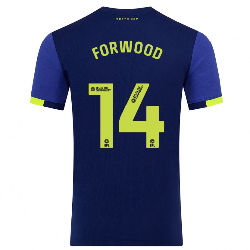 Danxen Women Charlie Forwood #14 Navy Yellow Away Jersey 2025/26 T-Shirt