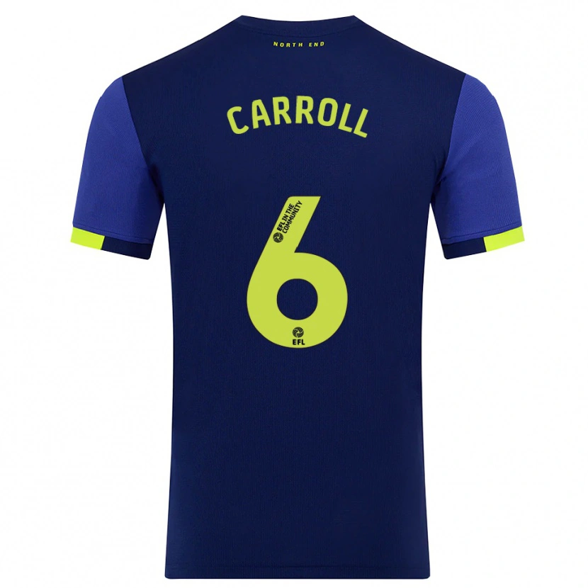 Danxen Women Jenna Carroll #6 Navy Yellow Away Jersey 2025/26 T-Shirt