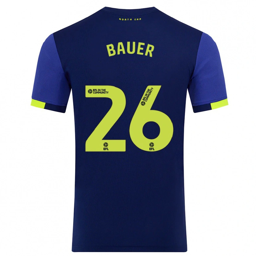 Danxen Women Patrick Bauer #26 Navy Yellow Away Jersey 2025/26 T-Shirt