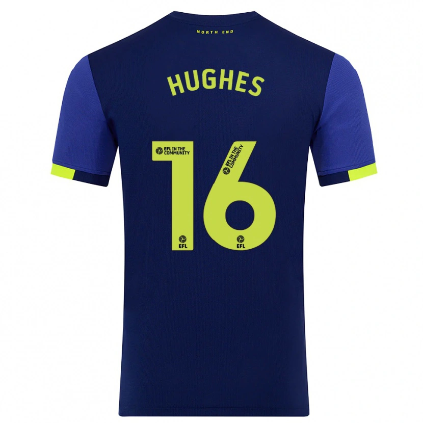 Danxen Women Andrew Hughes #16 Navy Yellow Away Jersey 2025/26 T-Shirt