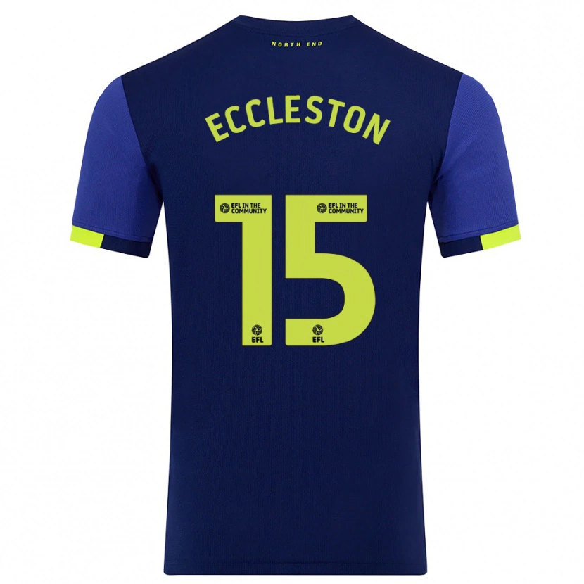 Danxen Women Ethan Eccleston #15 Navy Yellow Away Jersey 2025/26 T-Shirt