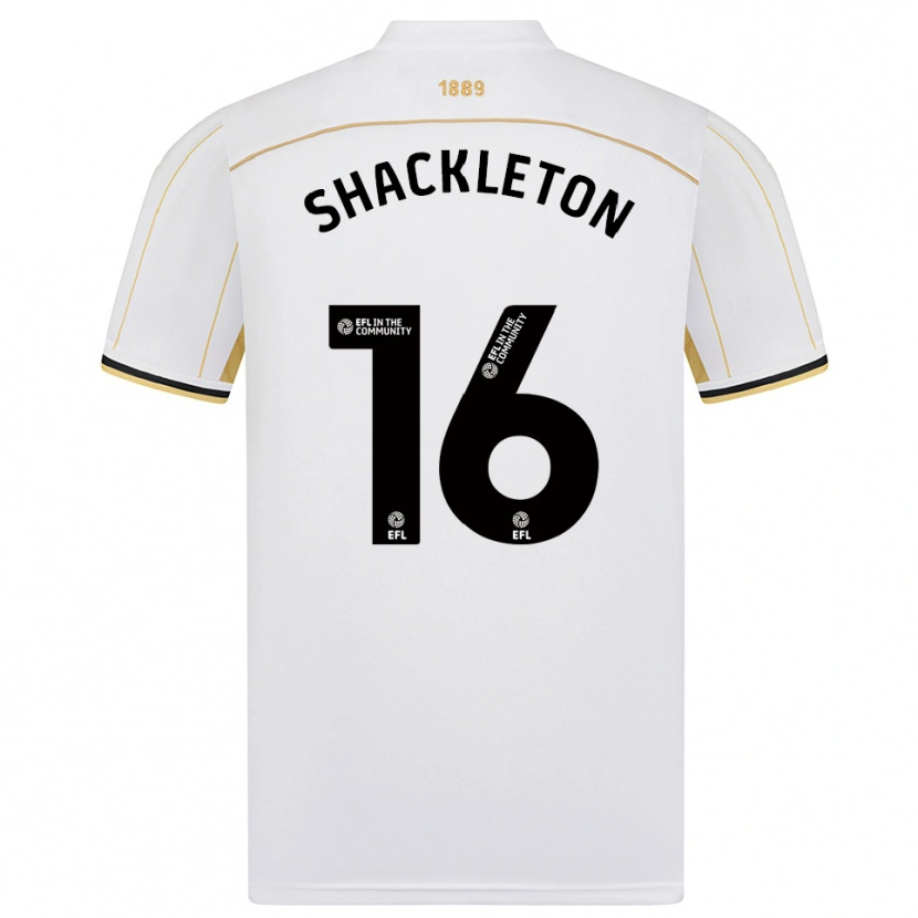 Danxen Women Jamie Shackleton #16 White Gold Away Jersey 2025/26 T-Shirt