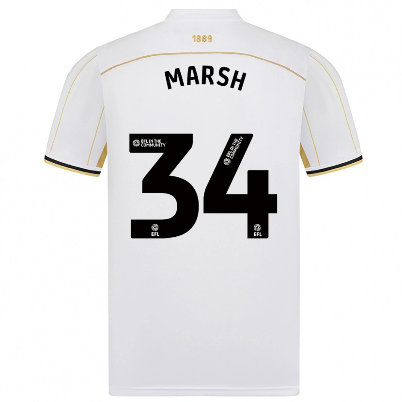 Danxen Women Louie Marsh #34 White Gold Away Jersey 2025/26 T-Shirt