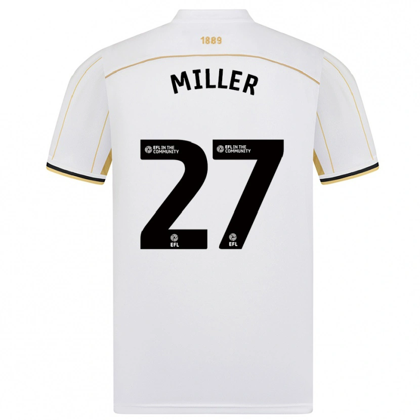 Danxen Women Lara Miller #27 White Gold Away Jersey 2025/26 T-Shirt