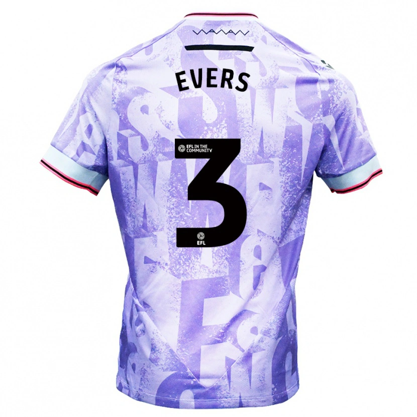 Danxen Women Harry Evers #3 Lilac White Away Jersey 2025/26 T-Shirt