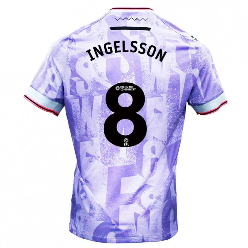 Danxen Women Svante Ingelsson #8 Lilac White Away Jersey 2025/26 T-Shirt