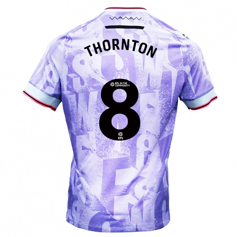 Danxen Women Jarvis Thornton #8 Lilac White Away Jersey 2025/26 T-Shirt