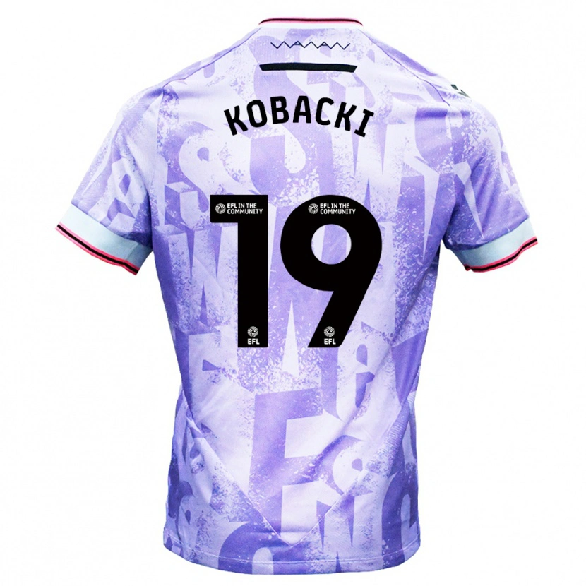 Danxen Women Olaf Kobacki #19 Lilac White Away Jersey 2025/26 T-Shirt