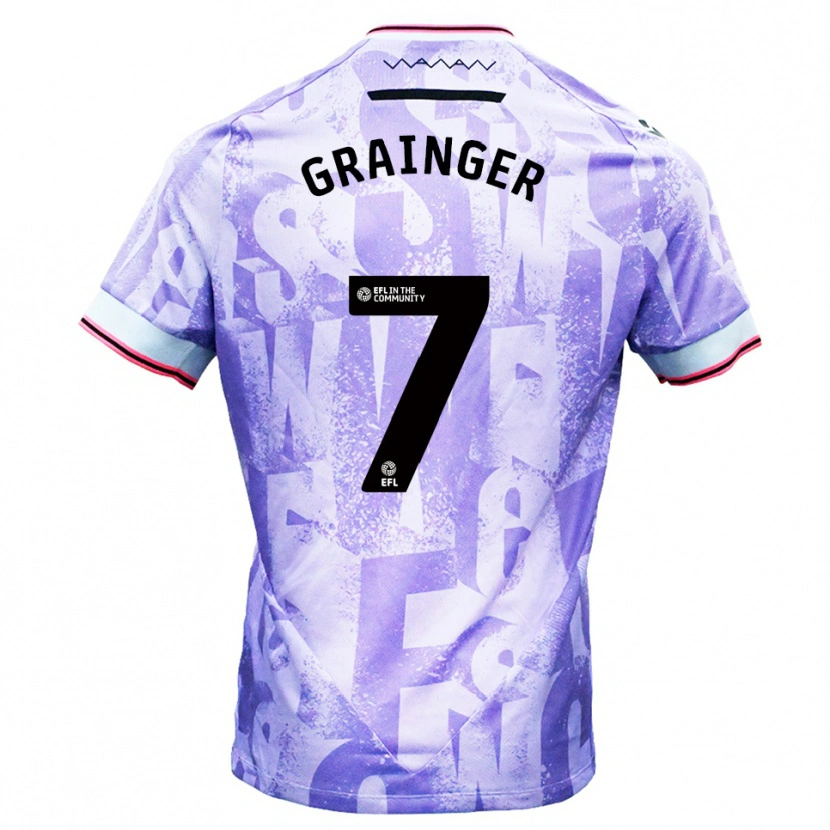 Danxen Women William Grainger #7 Lilac White Away Jersey 2025/26 T-Shirt