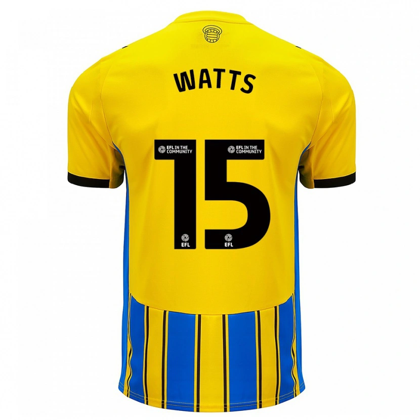 Danxen Women Harry Watts #15 Blue Yellow Away Jersey 2025/26 T-Shirt