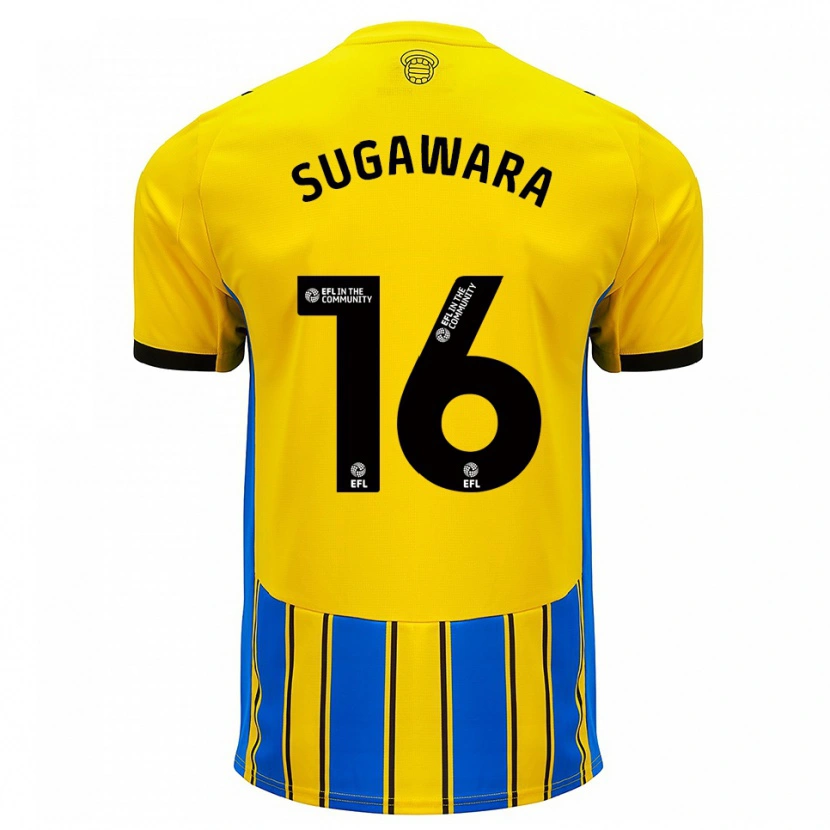 Danxen Women Yukinari Sugawara #16 Blue Yellow Away Jersey 2025/26 T-Shirt