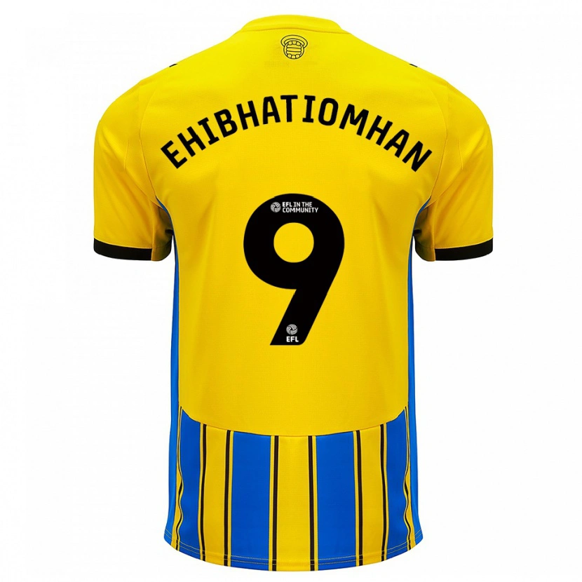 Danxen Women Princewill Ehibhatiomhan #9 Blue Yellow Away Jersey 2025/26 T-Shirt