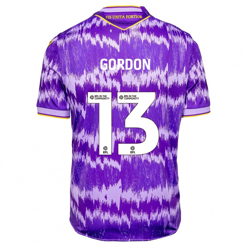 Danxen Women Jonathon Gordon #13 Purple Yellow Away Jersey 2025/26 T-Shirt