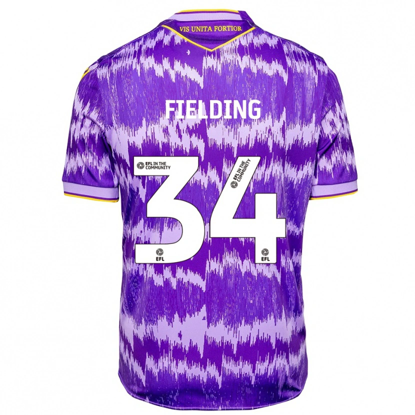 Danxen Women Frank Fielding #34 Purple Yellow Away Jersey 2025/26 T-Shirt