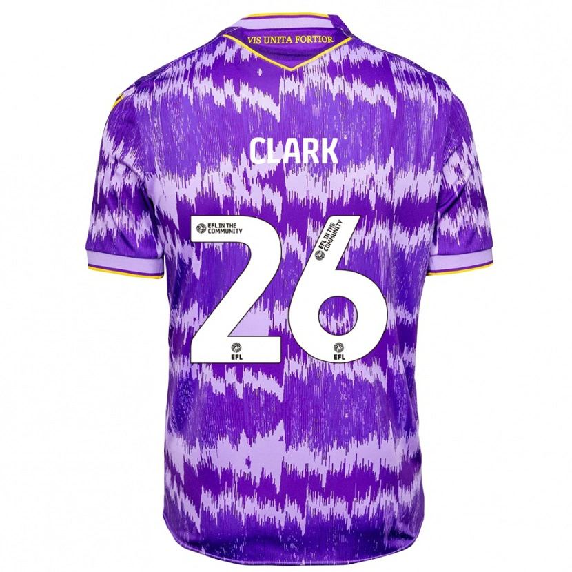Danxen Women Ciaran Clark #26 Purple Yellow Away Jersey 2025/26 T-Shirt