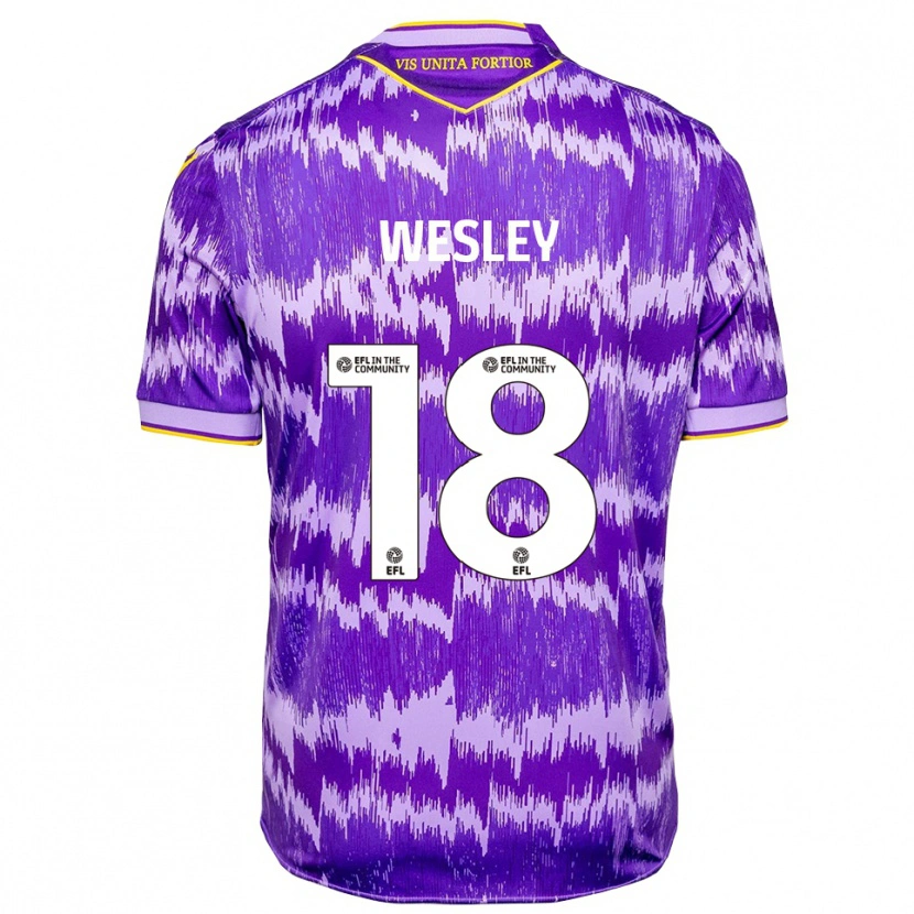 Danxen Women Wesley Moraes #18 Purple Yellow Away Jersey 2025/26 T-Shirt