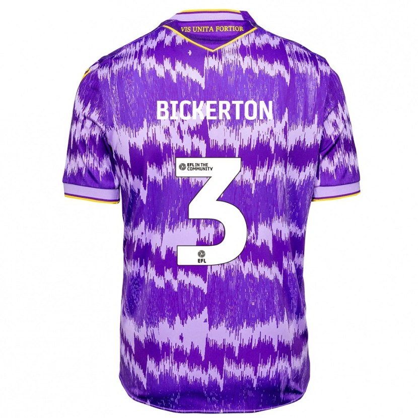 Danxen Women Josh Bickerton #3 Purple Yellow Away Jersey 2025/26 T-Shirt