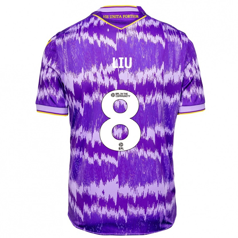 Danxen Women Ryan Liu #8 Purple Yellow Away Jersey 2025/26 T-Shirt