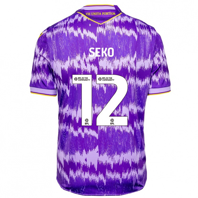 Danxen Women Tatsuki Seko #12 Purple Yellow Away Jersey 2025/26 T-Shirt
