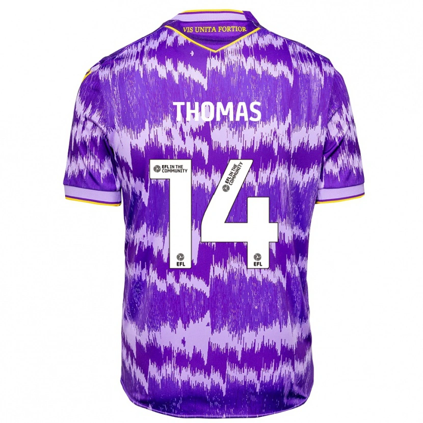 Danxen Women Sorba Thomas #14 Purple Yellow Away Jersey 2025/26 T-Shirt