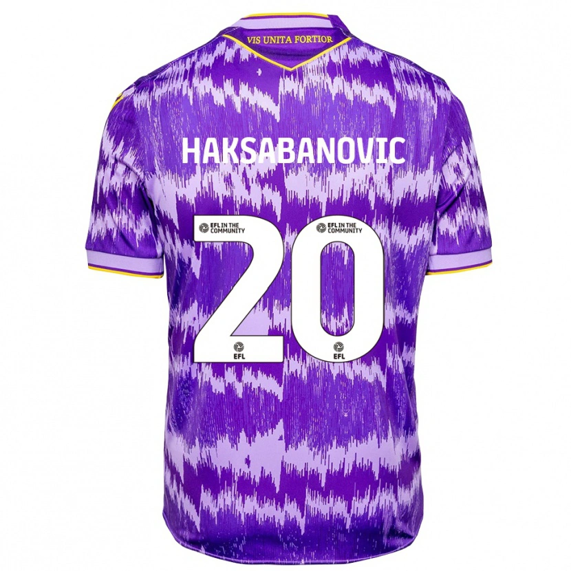 Danxen Women Sead Hakšabanović #20 Purple Yellow Away Jersey 2025/26 T-Shirt