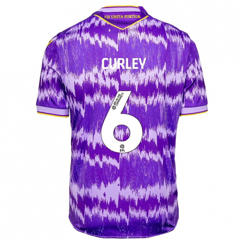 Danxen Women Ruben Curley #6 Purple Yellow Away Jersey 2025/26 T-Shirt
