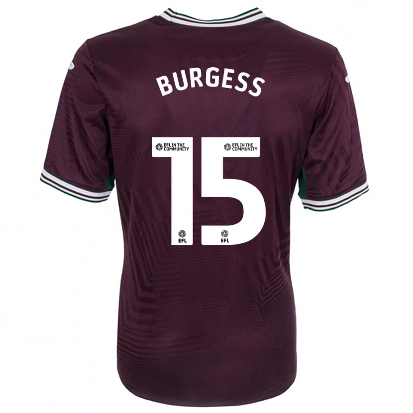 Danxen Women Cameron Burgess #15 Rust Red White Away Jersey 2025/26 T-Shirt