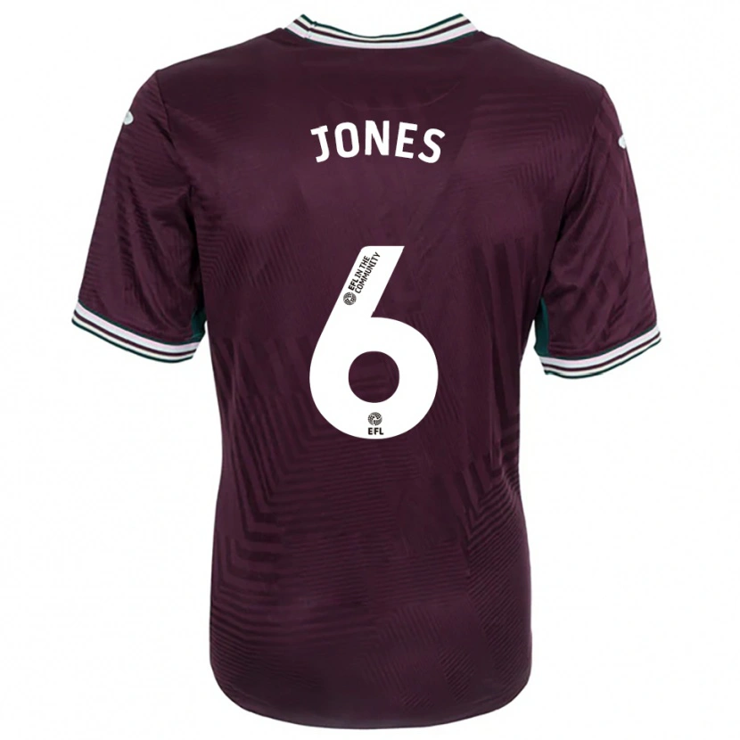 Danxen Women Iestyn Jones #6 Rust Red White Away Jersey 2025/26 T-Shirt