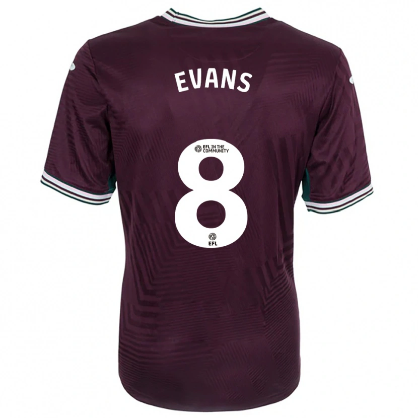 Danxen Women Bobo Evans #8 Rust Red White Away Jersey 2025/26 T-Shirt