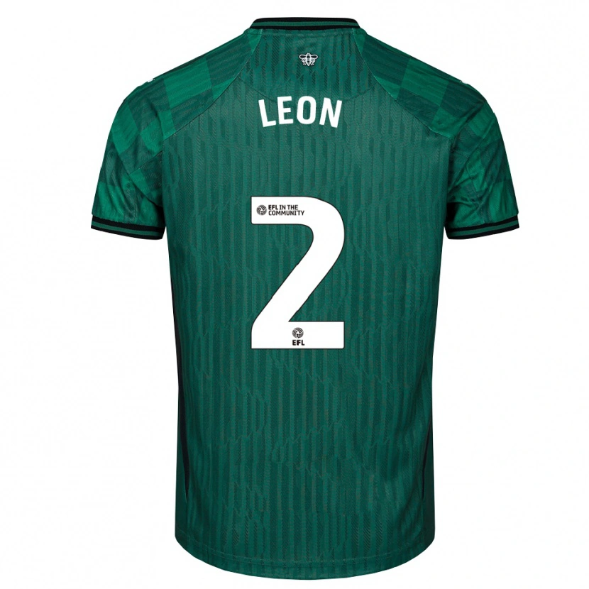 Danxen Women Lucía León #2 Green Black Away Jersey 2025/26 T-Shirt