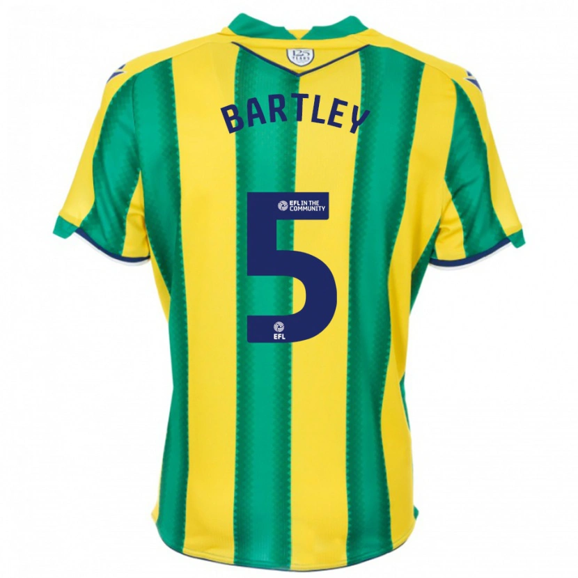 Danxen Women Kyle Bartley #5 Yellow Green Away Jersey 2025/26 T-Shirt