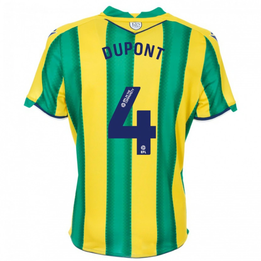 Danxen Women Noah Dupont #4 Yellow Green Away Jersey 2025/26 T-Shirt