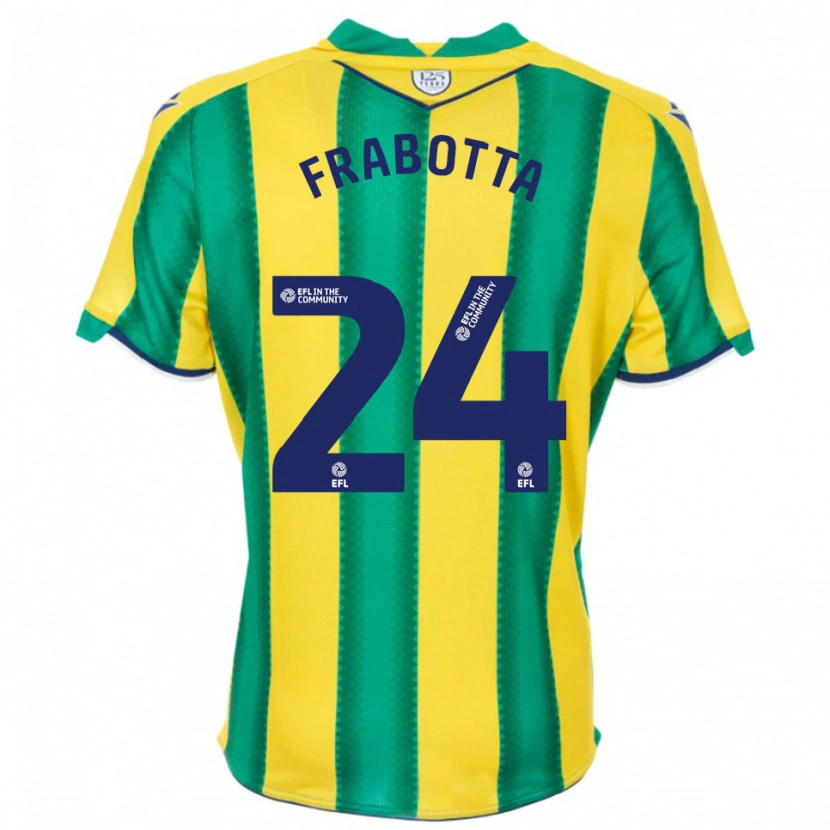 Danxen Women Gianluca Frabotta #24 Yellow Green Away Jersey 2025/26 T-Shirt