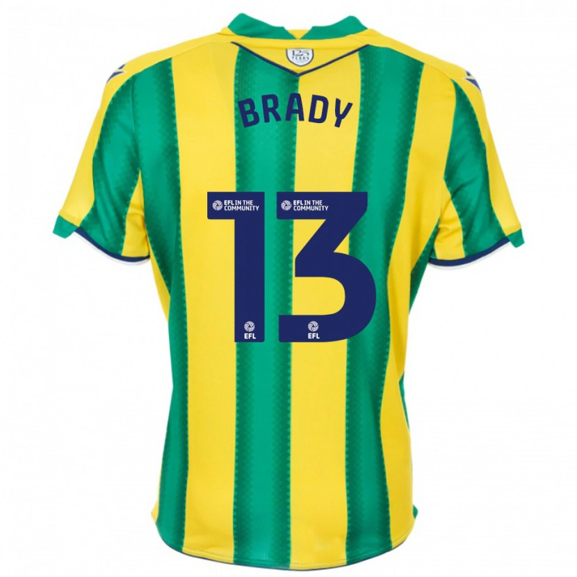 Danxen Women Louis Brady #13 Yellow Green Away Jersey 2025/26 T-Shirt
