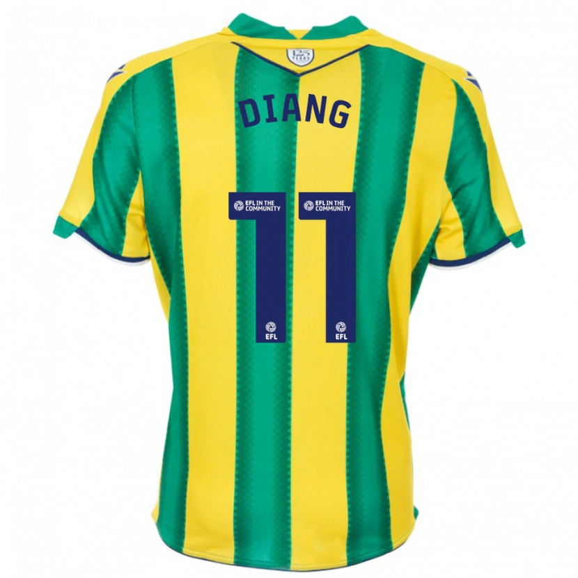 Danxen Women Grady Diangana #11 Yellow Green Away Jersey 2025/26 T-Shirt