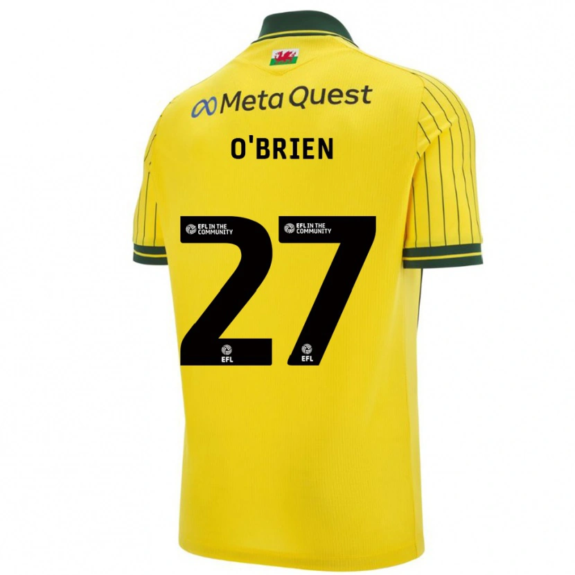 Danxen Women Lewis O'brien #27 Yellow Green Away Jersey 2025/26 T-Shirt