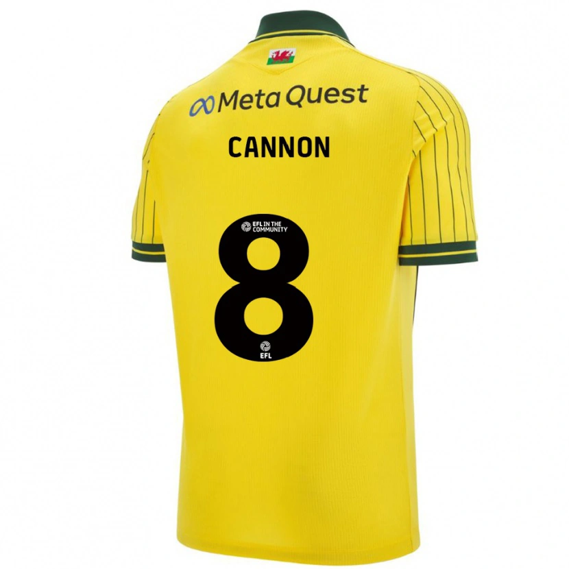 Danxen Women Andy Cannon #8 Yellow Green Away Jersey 2025/26 T-Shirt
