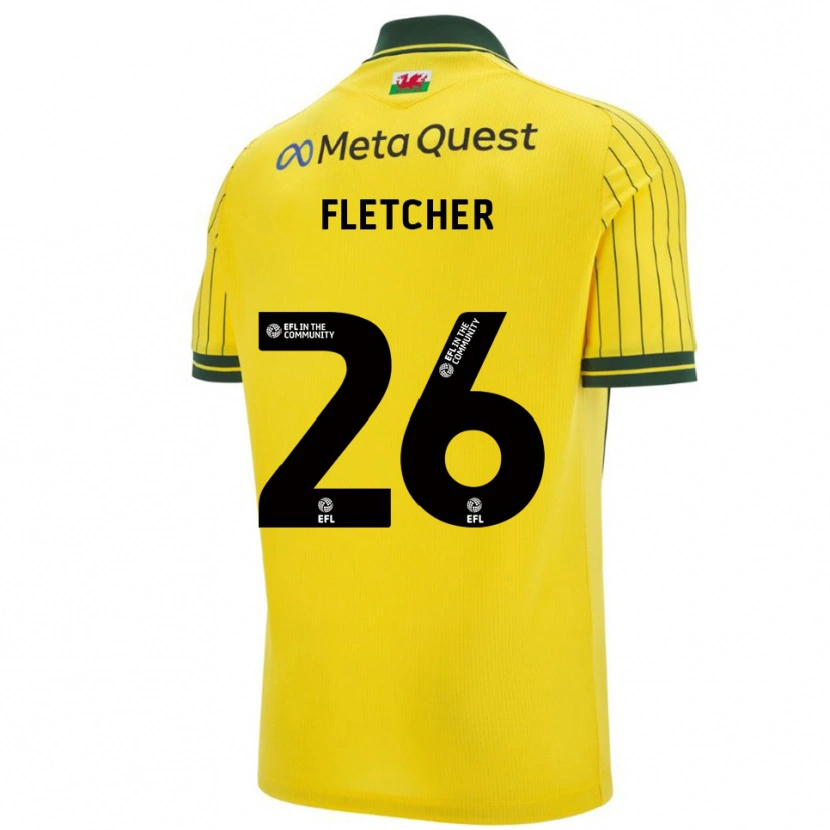 Danxen Women Steven Fletcher #26 Yellow Green Away Jersey 2025/26 T-Shirt
