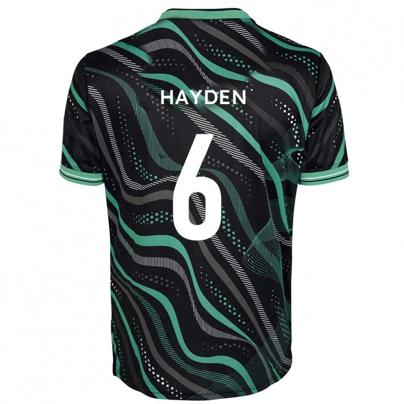 Danxen Women Aaron Hayden #6 Black Green Away Jersey 2025/26 T-Shirt