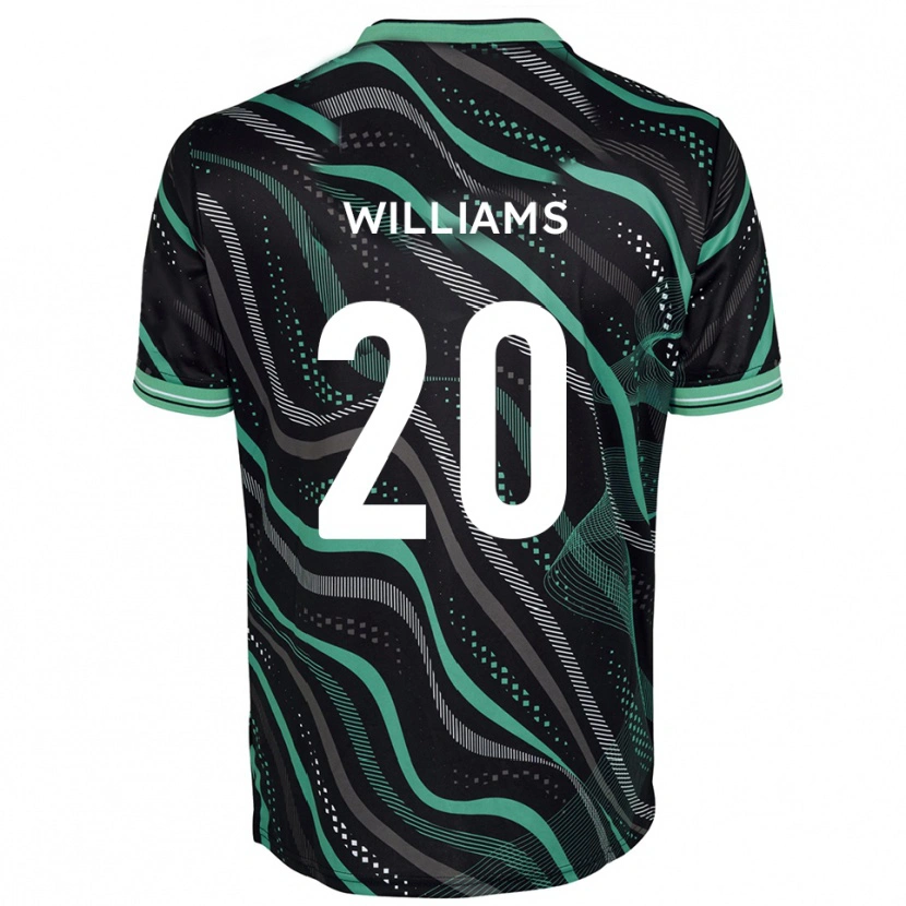 Danxen Women Ben Williams #20 Black Green Away Jersey 2025/26 T-Shirt
