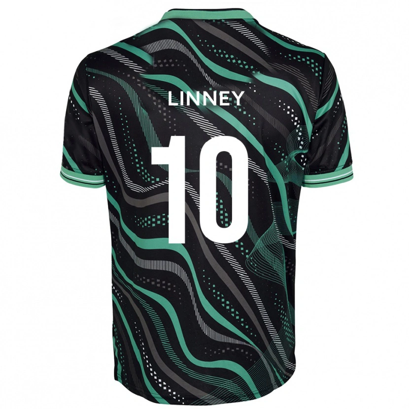 Danxen Women Regan Linney #10 Black Green Away Jersey 2025/26 T-Shirt