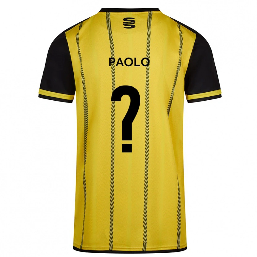 Danxen Women Paolo Mariani #0 Yellow Black Away Jersey 2025/26 T-Shirt